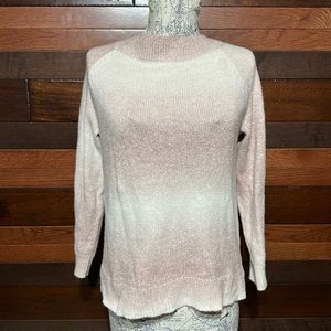Chaps Cowl Neck Long Sleeve Multi Toned Pink Knit Sweater